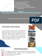 Presentación Tema Iii Procesos de Manufactura de Productos Metálicos..