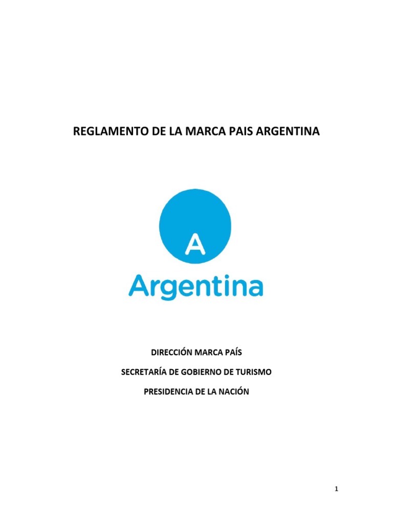 Reglamento Marca País Argentina | PDF | Marca | Turismo