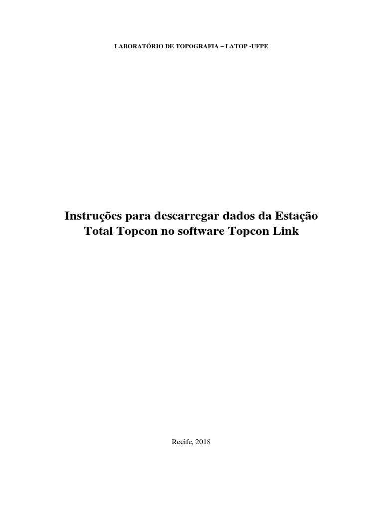 Instruções para Topcon Link | PDF | Informática | Ciência da Computação