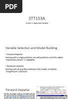 Lecture 3. Part 1 - Regression Analysis