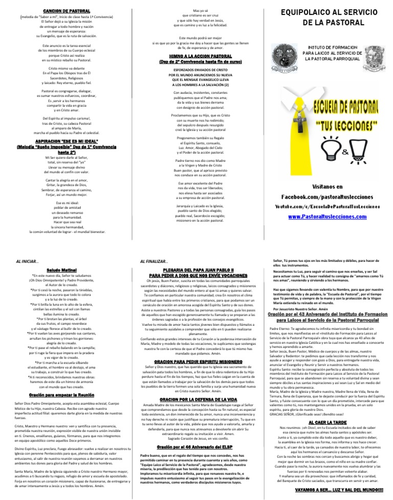 Triptico Pastoral PDF | PDF | María, madre de Jesús | Cristo (título)
