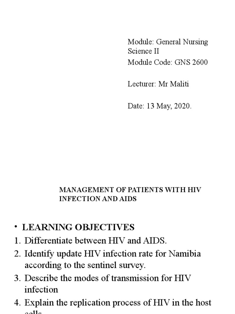 Management of Hiv Infection and Aids | PDF | Hiv/Aids | Hiv