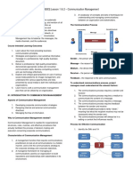 Communication Management Lesson 1 & 2