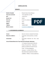 Curriculum Vitae Ricardo Sierra