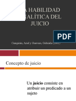 Clase 1. La Habilidad Analítica Del Juicio.