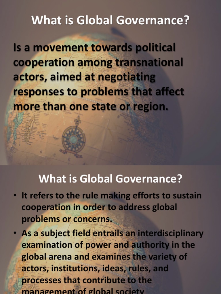 Global Governance Pdf Governance Global Governance