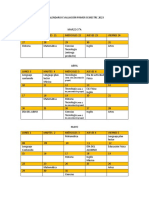 Calendario de Evaluacion 5°a