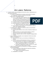 Resumen Martín Lutero - Reforma