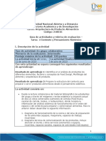 Guía de Actividades y Rúbrica de Evaluación - Unidad 3 - Tarea 4 - Contexto y Pensamiento Sistémico