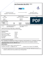 Electronic Reservation Slip (ERS) : Payment Details