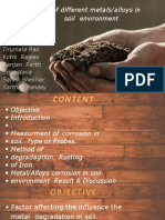 Corrosion of Different Metalsalloys in Soil Environment