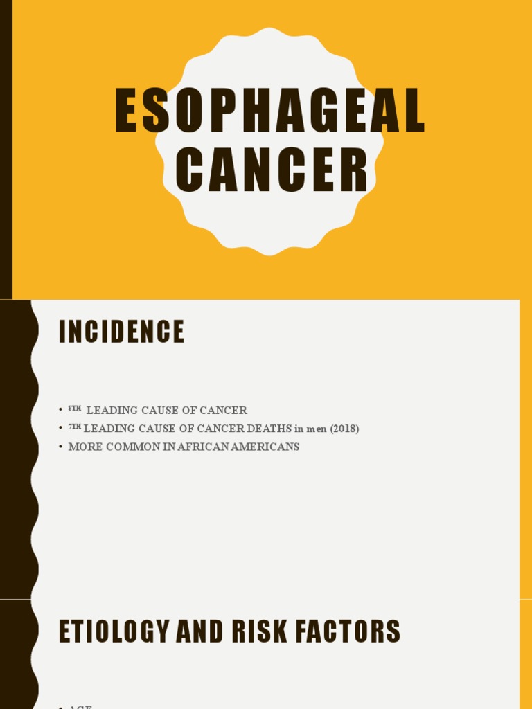 Esophageal Cancer Management Overview | PDF
