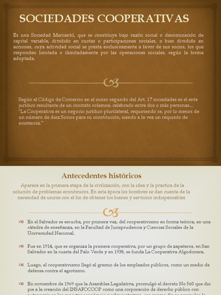 Sociedades Cooperativas | PDF | Cooperativa | Sociedad de ...