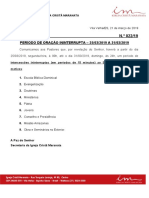 Intercessão 24 Horas - Comunicado 022-19