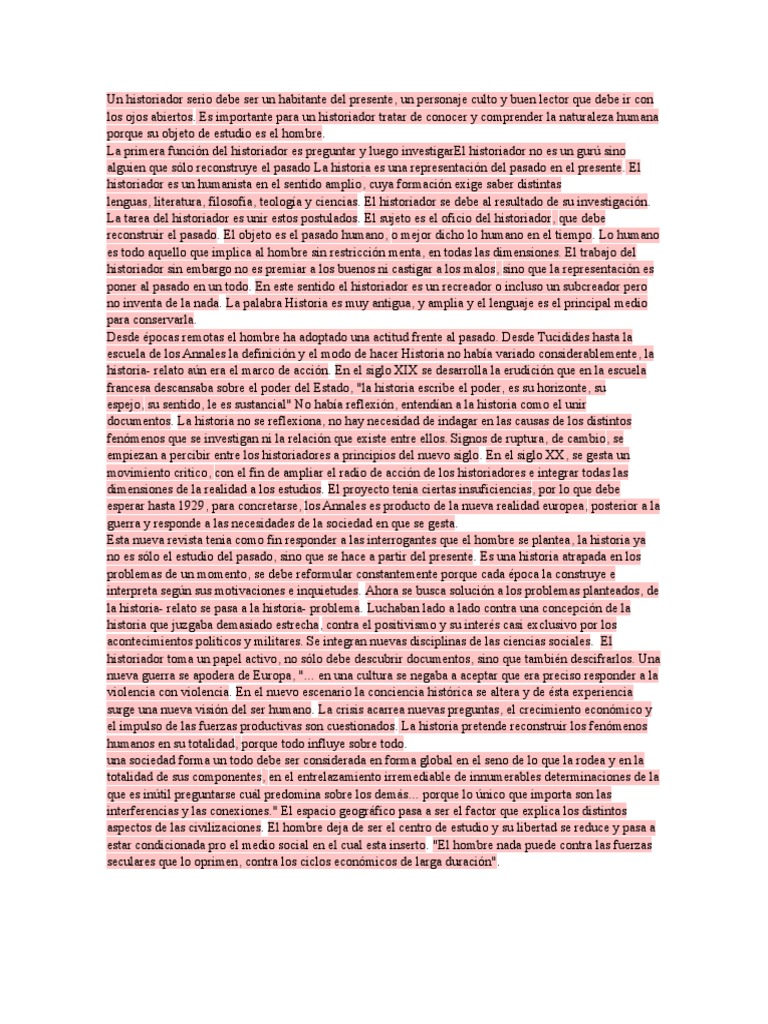 El oficio del historiador moderno | PDF | Historiador | Realidad