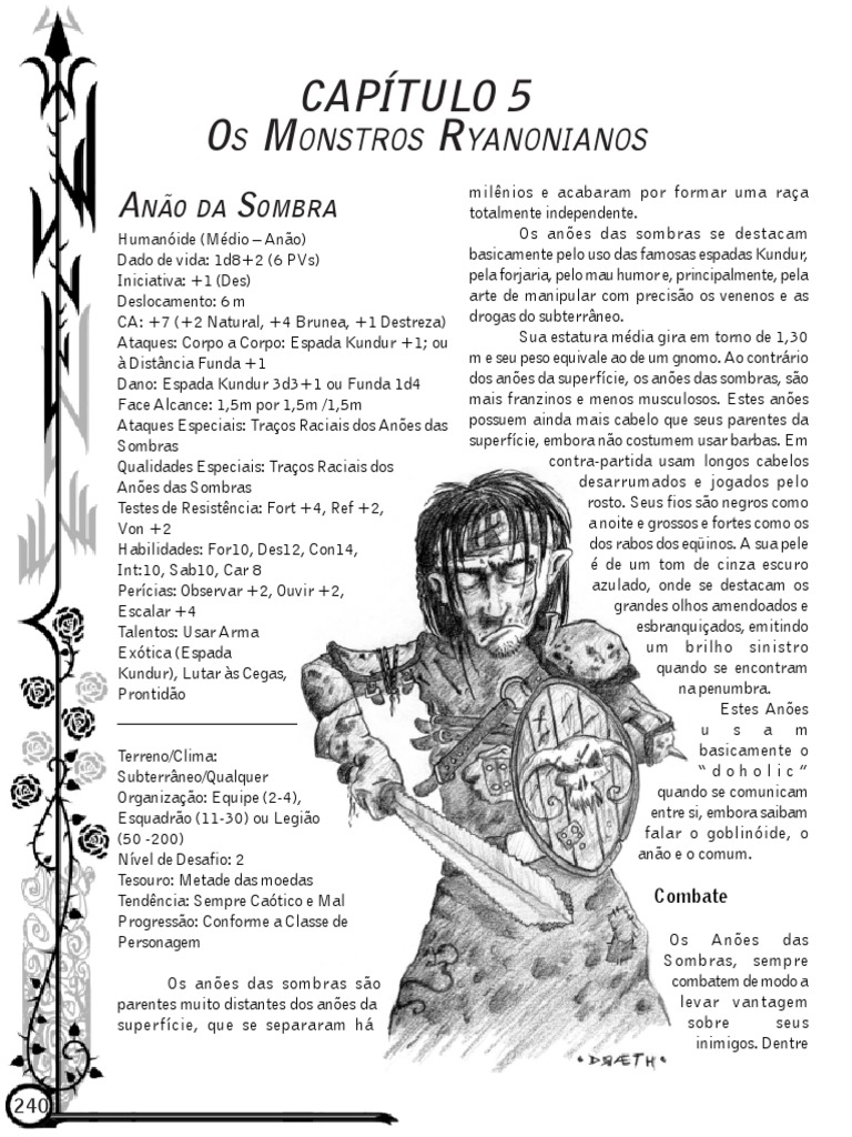 Anões das Sombras: Guerreiros Subterrâneos | PDF | Espada, image size:768x1024