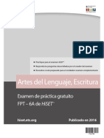 HiSet 2016 Free Practise Test Writing FPT - 6A Spanish Writing