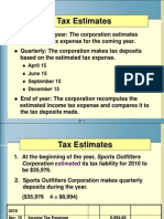 Tax Estimates: April 15 June 15 September 15 December 15