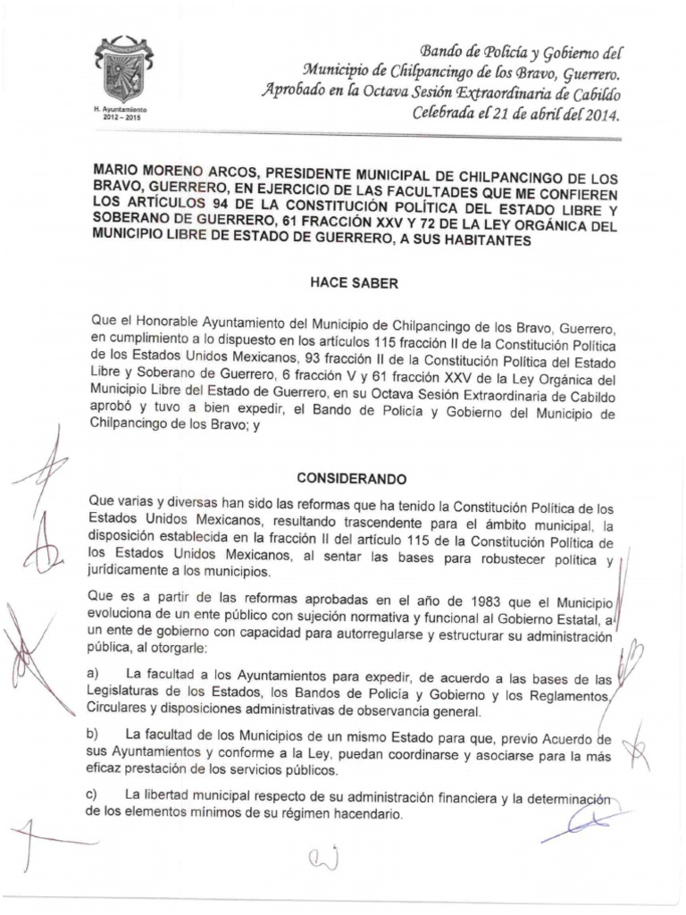 Bando de Policia y Gobierno | PDF