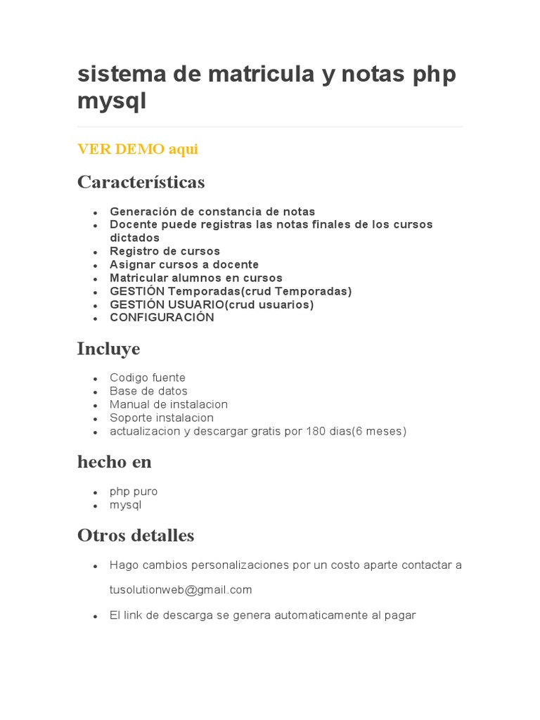 Sistema de matricula y notas php mysql pdf