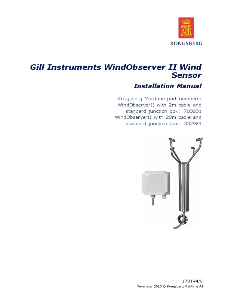 2 Gill Wind Sensor Installation Manual 170144O PDF Radar Electricity