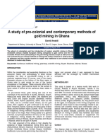 A Study of Precolonial and Contemporary Methods of Gold Mining in Ghana