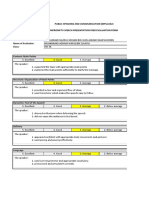 Speech Feedback Report Peer Evaluation Forms