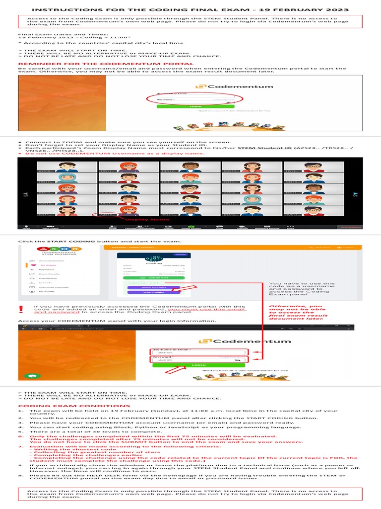 Coding Exam Instructions - Feb 2023 | PDF | World Wide Web | Internet & Web