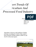 Ex Trends of Agri N Food Indus