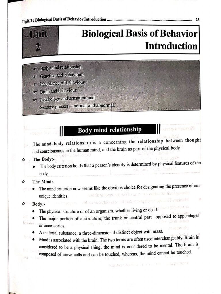 Biology of Behaviour | PDF