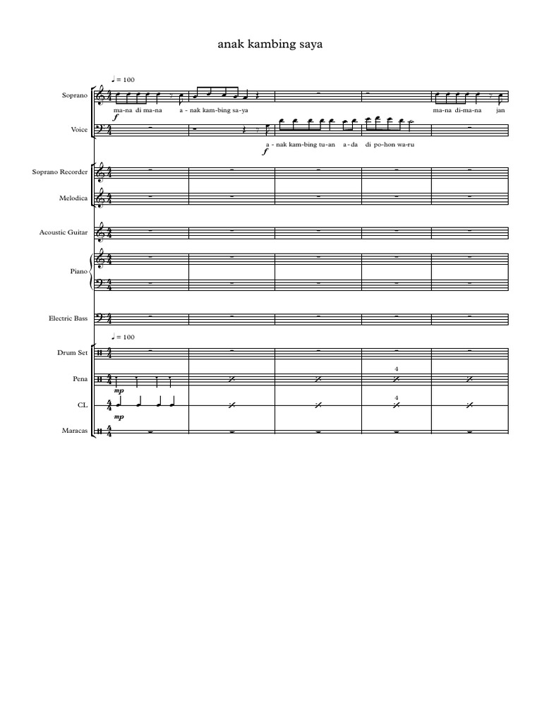 Anak Kambing Saya 7.5 - Full Score | PDF