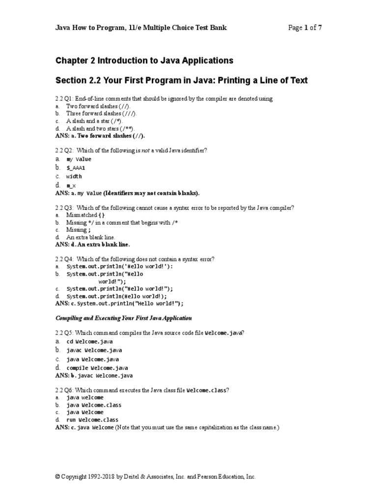 Chapter 2 Introduction To Java Applications Section 2 2 Your First Chapter 2 introduction to java applications section 2 2 your first