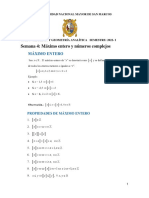 Semana 4-Máximo Entero y Números Complejos