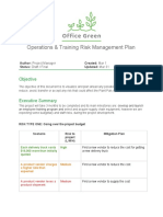 Activity Template - Risk Management Plan