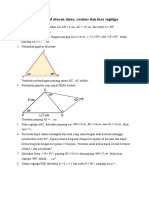 Latihan Soal Aturan Sinus, Cosinus, Luas Segitiga