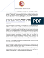 Autorizacion, Toma de Conocimiento