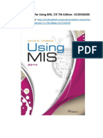 Solution Manual For Using Mis 7 e 7th Edition 0133546438