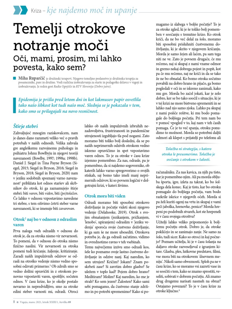 V 89 Str. 8-9 Ruparcic - Navezanost | PDF
