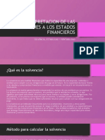 Interpretacion de Las Razones A Los Estados Financieros