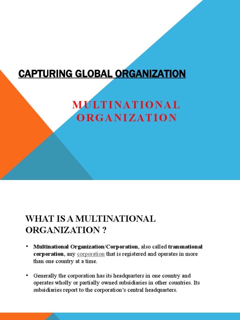 Understanding Multinational Corporations | PDF | Multinational ...