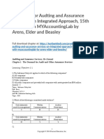 Test Bank For Audting and Assurance Services An Integrated Approach 15th Edition With Myaccountinglab by Arens Elder and Beasley