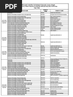 Supplementary Time Table of 1,3,5&7 Sem