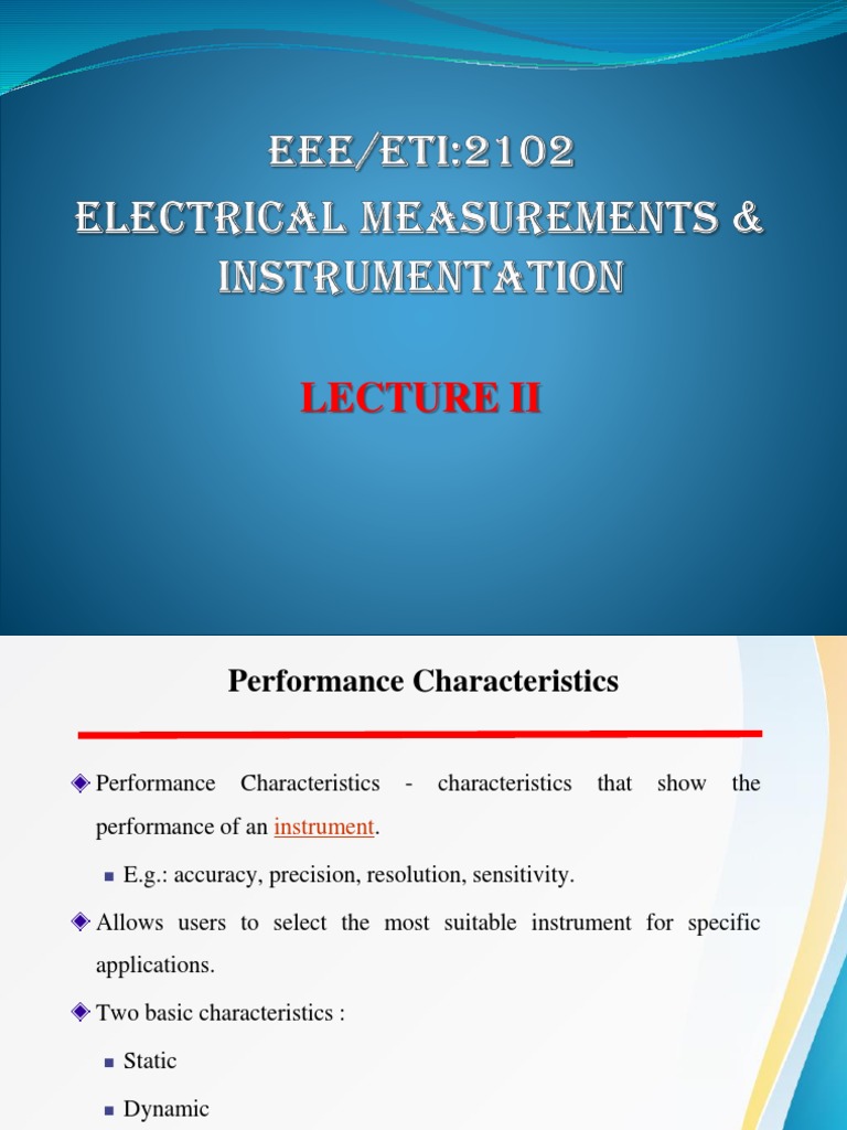 Lecture 2 - Characteristics of MS | PDF | Accuracy And Precision ...