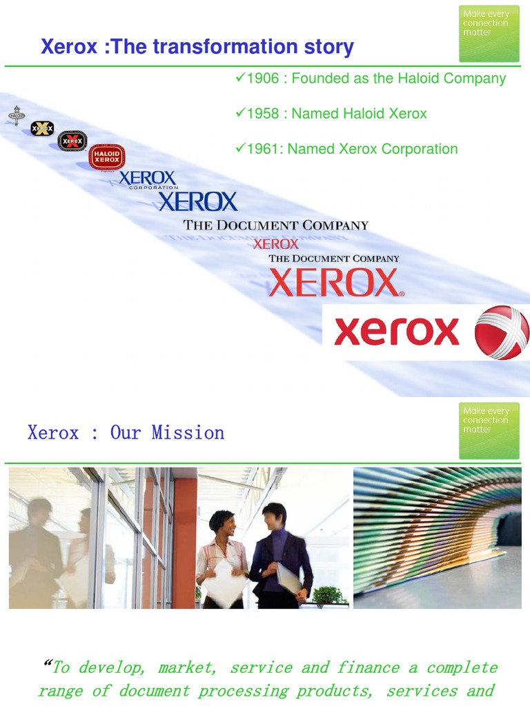 Xerox The Transformation Story Pdf Business Science