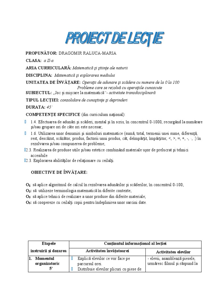 Proiect Matematica | PDF