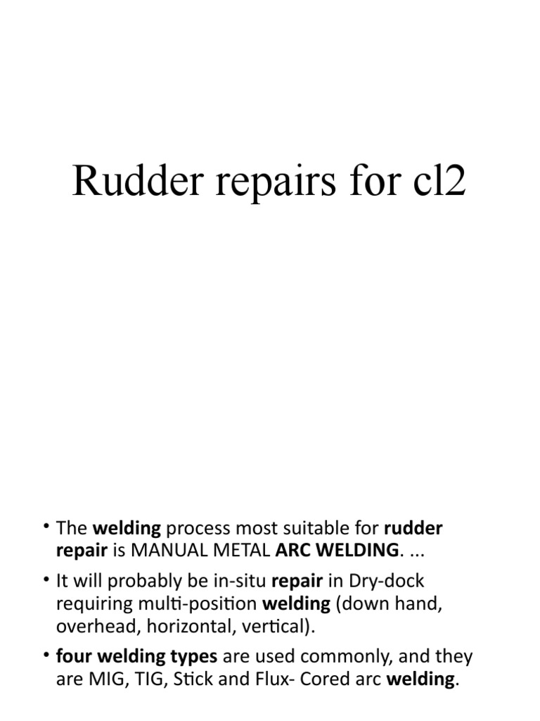 Rudder Repair and Inspection Guidelines | PDF | Rudder | Welding