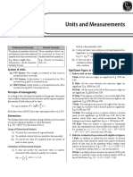 Units and Measurements: System of Units Significant Figure or Digits