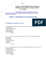 Test Bank For Cross Cultural Psychology Critical Thinking and Contemporary Applications 5th Edition by Eric B Shiraev Author David A Levy Author