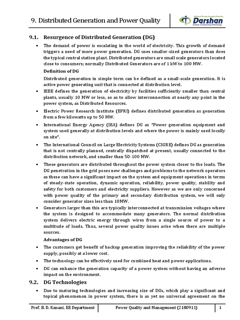 Distributed Generation & Power Quality | PDF | Power Inverter ...