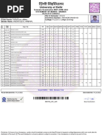DU Semester VI Marksheet 2024 | PDF